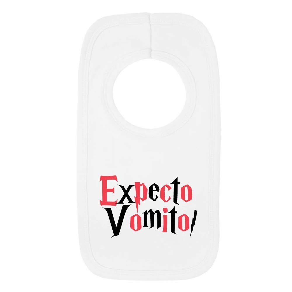 Kickass Tees Expecto Vomito 1 Baby Bib One Size White Funny Cute Harry Gift New Baby Boy Potter Present