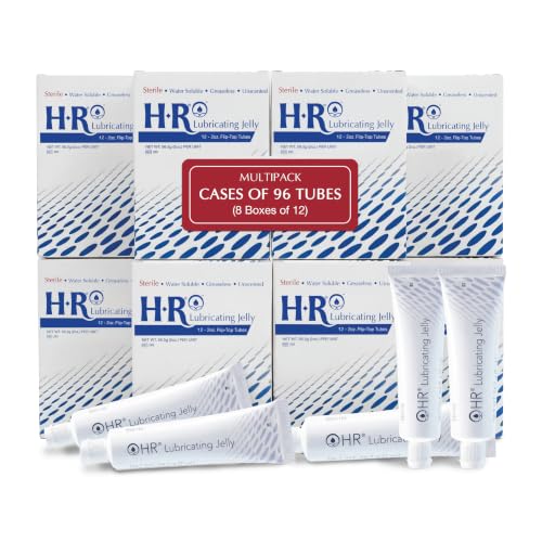 Image of HR Lubricating Jelly 2 Ounce Tube, Case of 96 | Water-Soluble | Non-Greasy | Non-Staining | Latex-Free | Clear & Odorless | for Catheter, Exam, Thermometer & Instruments