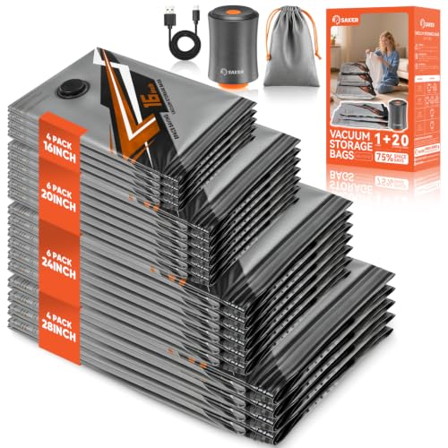 Saker-Vacuum-Storage-BagsVacuum-Bags-for-Travel-20-Combo-Set Saker Vacuum Storage Bags,Vacuum Bags for Travel 20 Combo Set - Image 1
