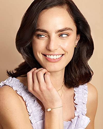 Kendra Scott Everlyne Link Chain Bracelet For Women, Fashion Jewelry, 14K Rose Gold-Plated, Ivory Mother Of Pearl #TOP1
