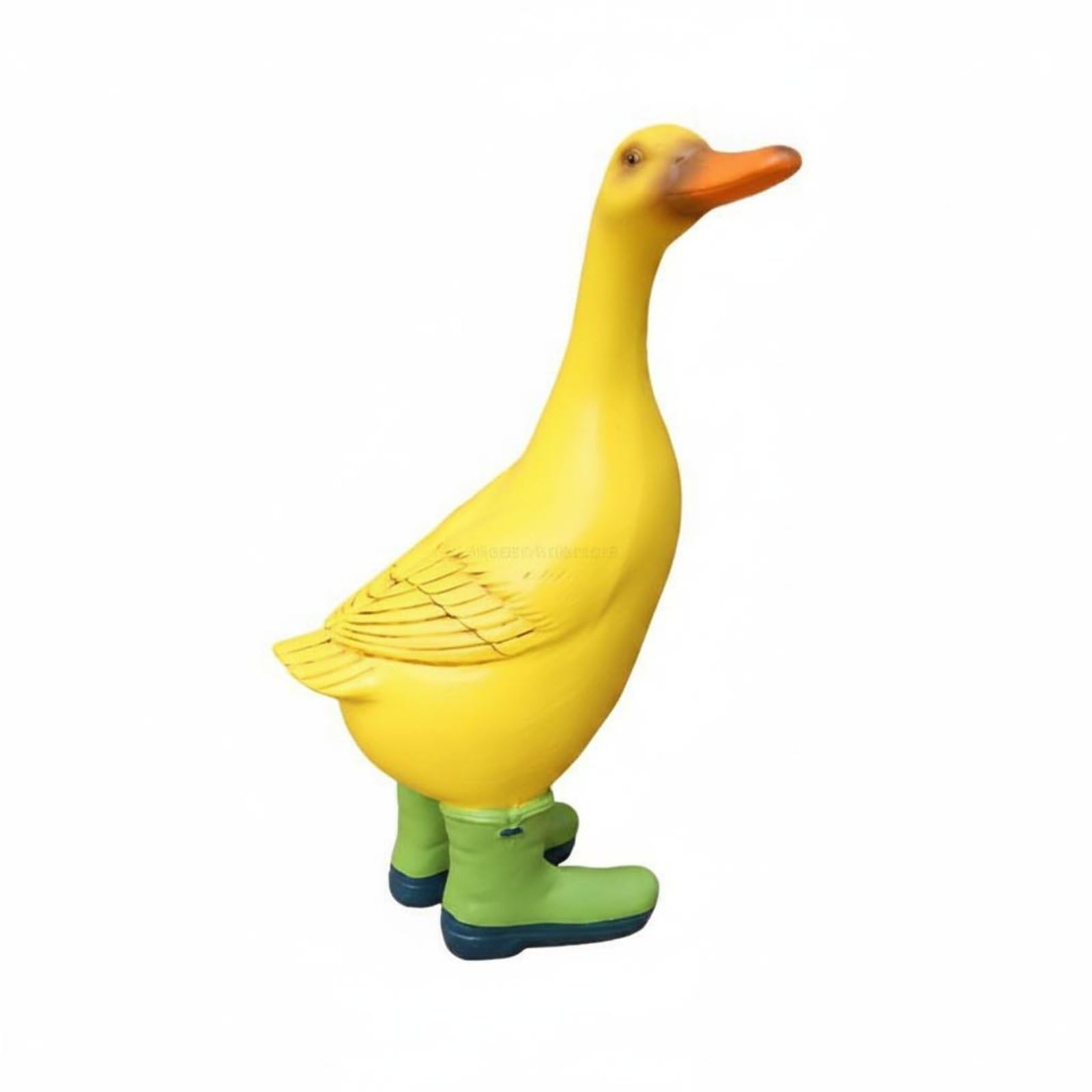 Statue de canard en résine extérieur : figurine de jardin jaune imperméable pour terrasse
