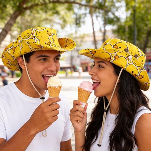 Image of Funny Duck Bucket Hat Fisherman Hat Beach Travel Sun Hat Outdoor Cap for Unisex Men Women