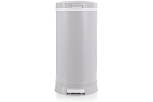 Premium Bubula Steel Diaper Pail with Step and Odor Control