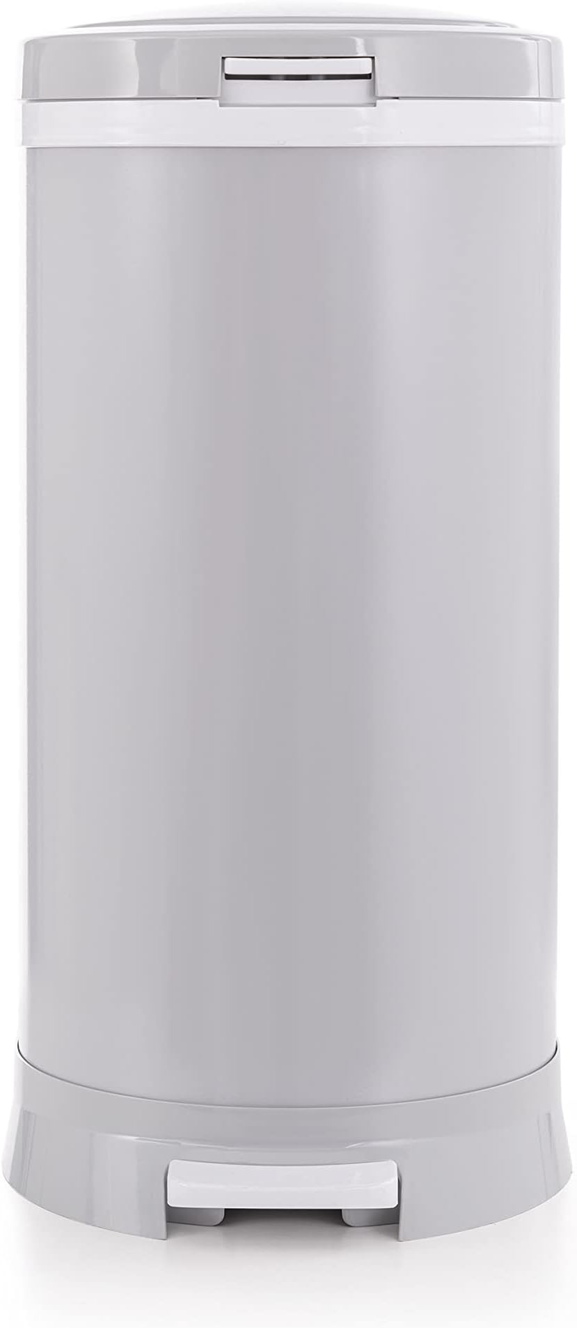 Premium Steel Diaper Waste Pail with Step Open, Gray