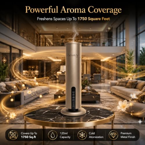 Image of SCENTYFY by STARQ Aura Smart Air Scent Diffuser, Waterless Aroma Machine with Cold Atomization, Ultra Quiet No-Heat Technology for Home, Office, Gym & Hotel with 100ml Starter Perfume