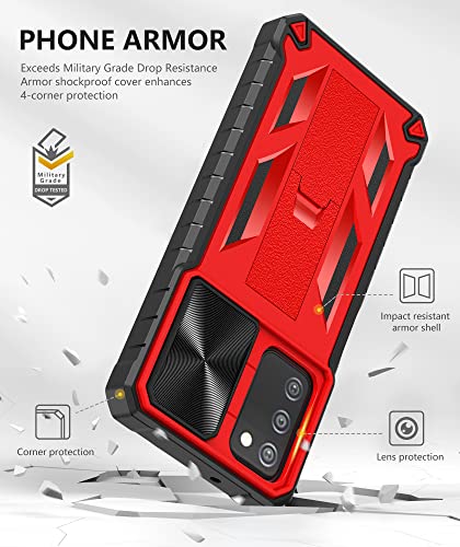 For Samsung Galaxy A03S Protective Case: Military Grade Drop Proof Full Protection Phone Cover With Kickstand & Shockproof Tpu Shell | Durable Rugged Matte Textured Tough Mobile Bumper Case #TOP3