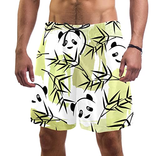 Maillots de bain hommes JDEZ panda motif forêt short de bain respirant été