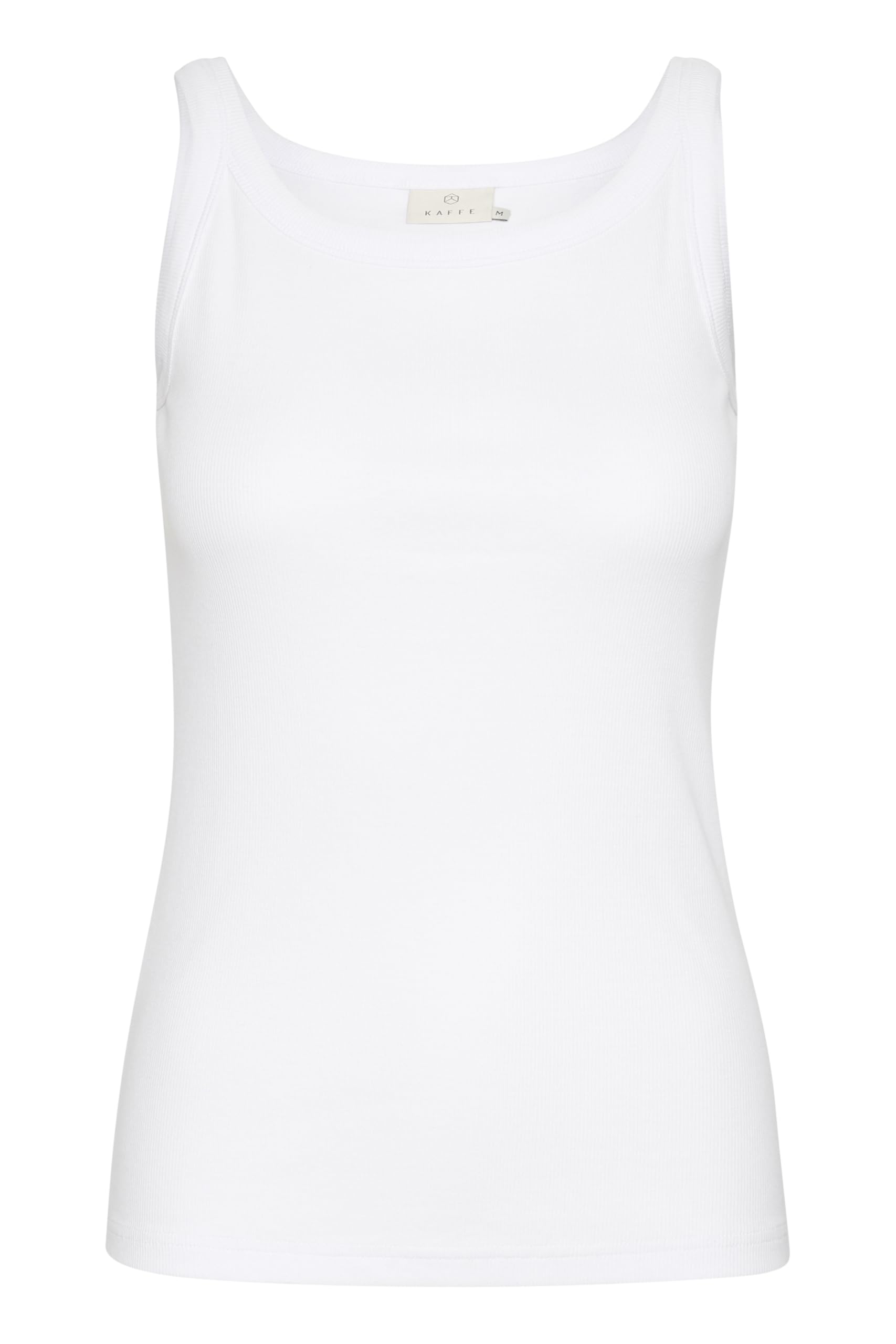 Kaffe Women's White Carna Round Neck Tank Top In Small