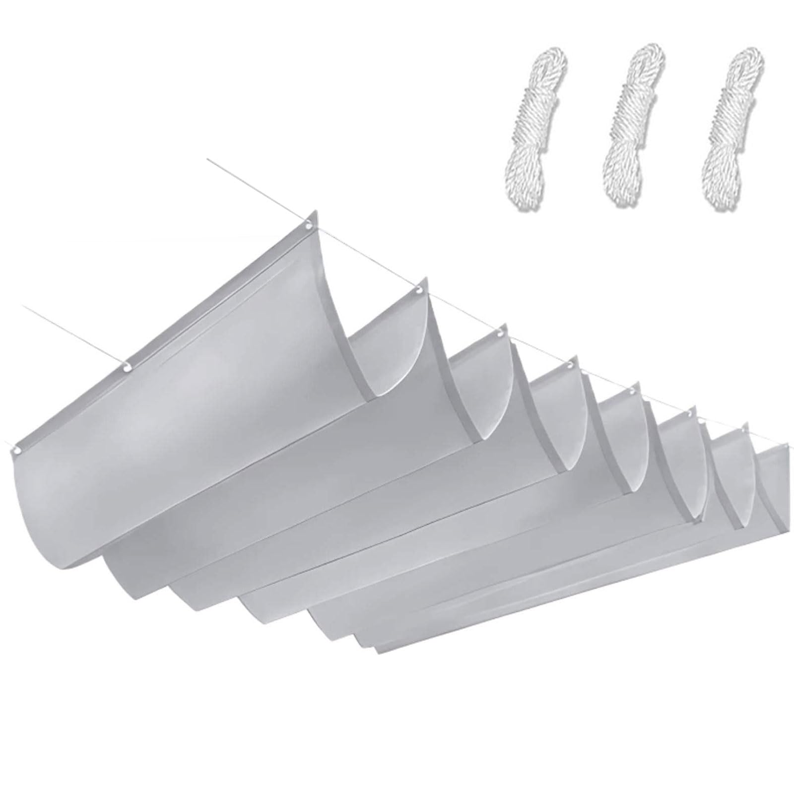 Voile d'ombrage rétractable de terrasse résistante aux UV et vent avec corde suspendue