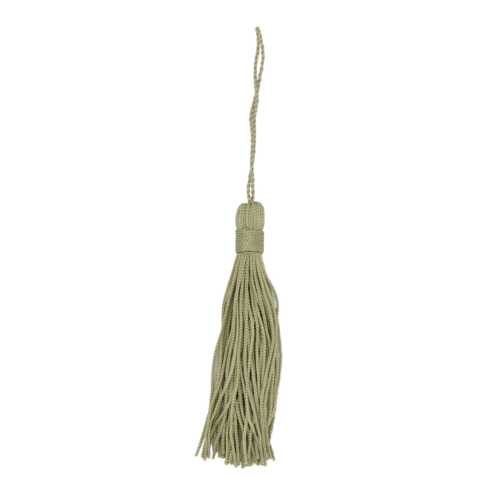 celloexpress Key Tassels 100mm/10cm - Curtains, Bookmarks, Gifting, Crafts (Green 6607, Pack of 5)