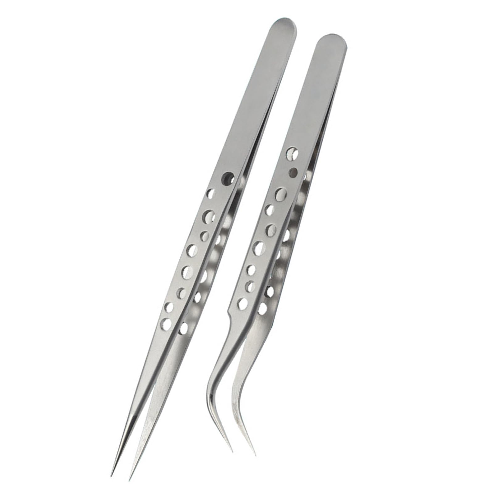 Kalttoy Of 2 Multipurpose Stainless Steel Curved And Straight Tweezers For Accuracy Work In Various Fields Stainless Steel Tweezers