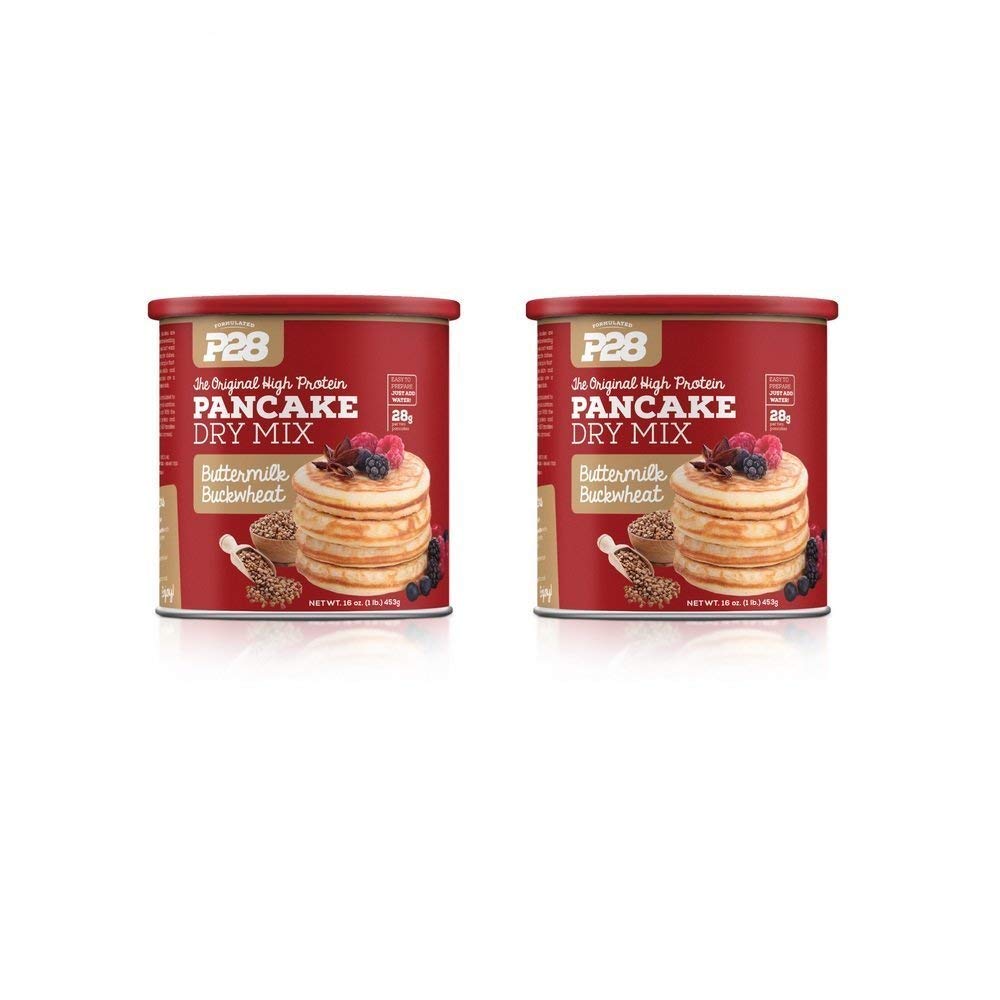 P28 Foods High Protein Pancake Dry Mix Buttermilk Buckwheat -- (2 Pack of 16 oz)