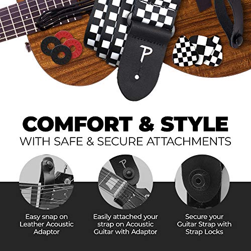 Perri’s Leathers Ltd – PKG Sangle de guitare en polyester – 3 médiators moyens 0,71 mm, 1 adaptateur acoustique en cuir… - Les Beatles, Paul McCartney, John Lennon, RIngo Starr, George Harrison Perri's Leathers Ltd - PKG Sangle de guitare en polyester - 3 médiators moyens 0,71 mm, 1 adaptateur acoustique en cuir… – Image 8