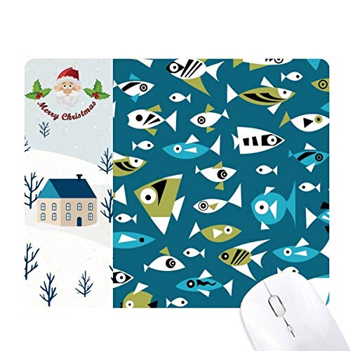 Tapis de souris poissons abstraits de couleurs froides pour votre coin télétravail