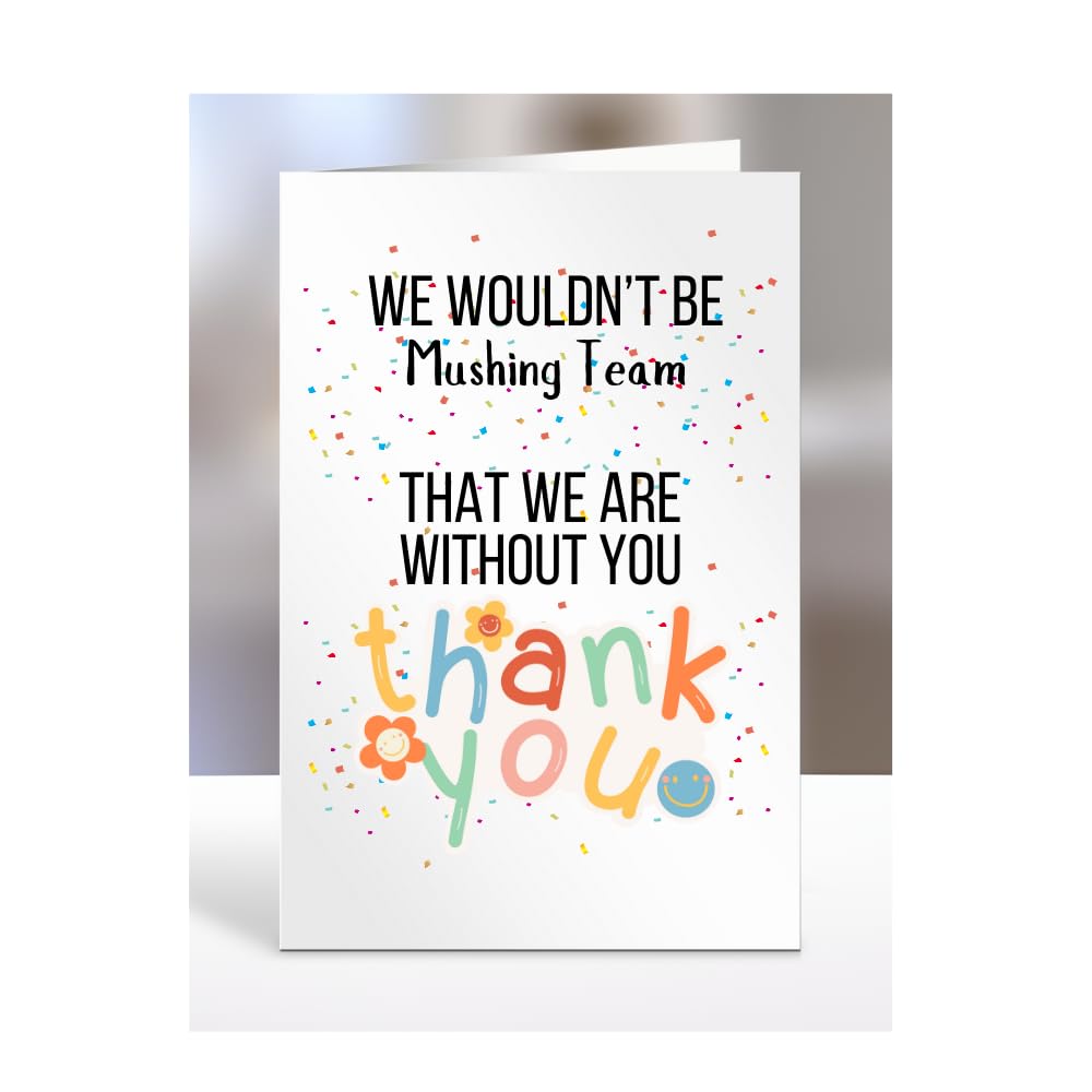 Mushing Card for musher, Coach Gift, Thank You Present for Men or Women, Leaving or Retirement, Presents for Christmas, A5-157_71