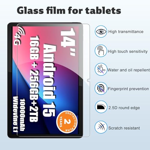 Protector de pantalla templado para tablet Callsky-Pro Ctab 14 pulgs 2 unidades miniatura 2
