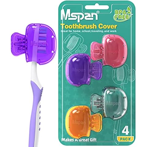 Mspan Electric Toothbrush Head Cover: Sonic Toothbrush Cap Travel Protector Plastic Brush Pod Protection Clip Case Value Pack Cover