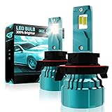 Glowteck H13/9008 LED Headlight Bulbs Conversion Kit - High/Low Beam 20,000 Lumen/Pair 6500K Cool White IP65 water-resistant Halogen Replacement Headlight bulbs For Bright & Greater Visibility