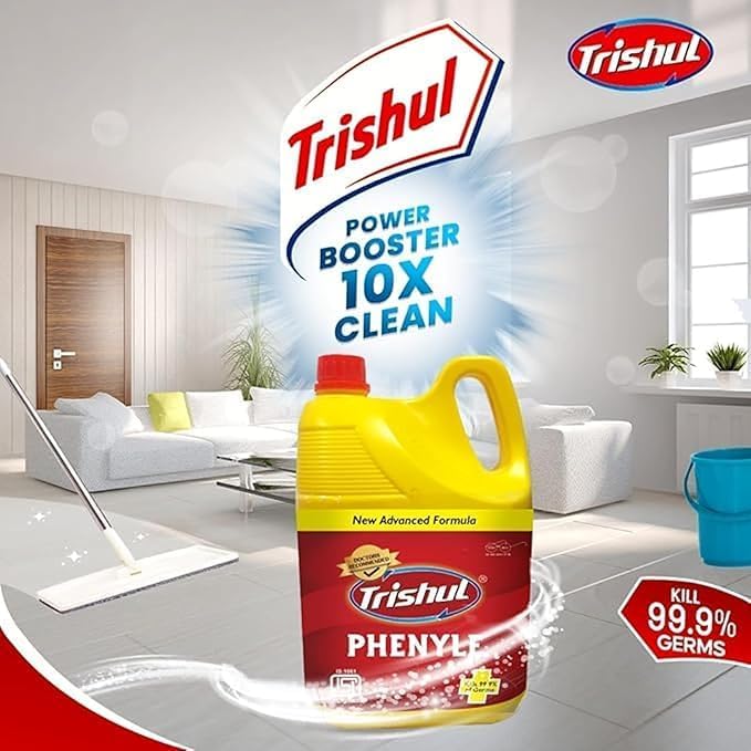 Image of Trishul Black Phenyle | Liquid Surface Disinfectant | Remove Dirt | Germs | Mosquitoes | Keep Home | Hospitals | Offices | Schools & Washrooms Germ Free | ISI Marked | 3 Litre | Pack Of 1