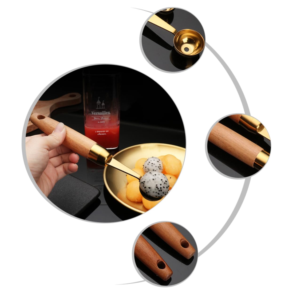 Ensemble De 4 Cuillères à Melon En Acier Inoxydable - Outils Multifonctions Cuisine