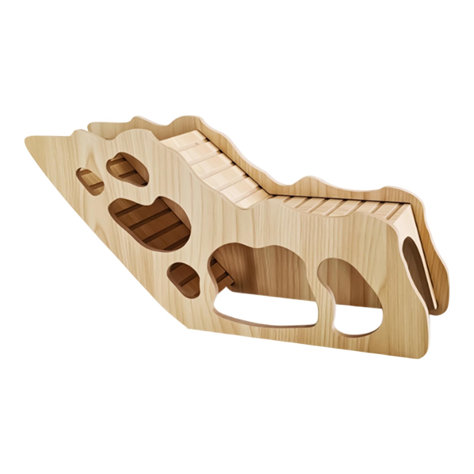 Qiwieod Hamster Toy, Wooden Ladder House - Cage Slide for Small Animals Hamsters, for Small Animals such as Mice, Syrian Mice, Squirrels and Dwarf Hamsters for Playing, Exploring and