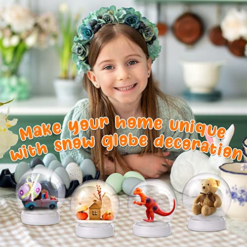 Mimorou 24 Pieces 3.9 Inch Diy Snow Globe Clear Plastic Water Globe With Screw Off Cap Water Globe Jar For Diy Crafts Home Decoration Gifts #TOP4