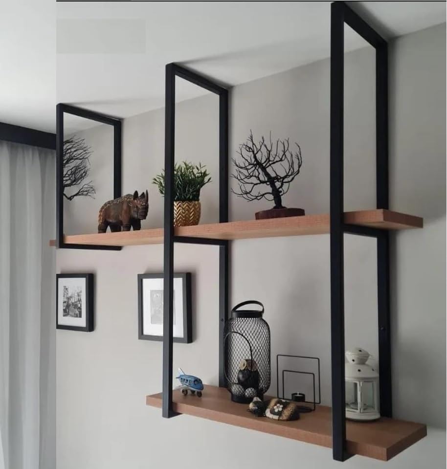 LUX Prateleira Industrial Flutuante Kit Completo Cozinha Escritór...