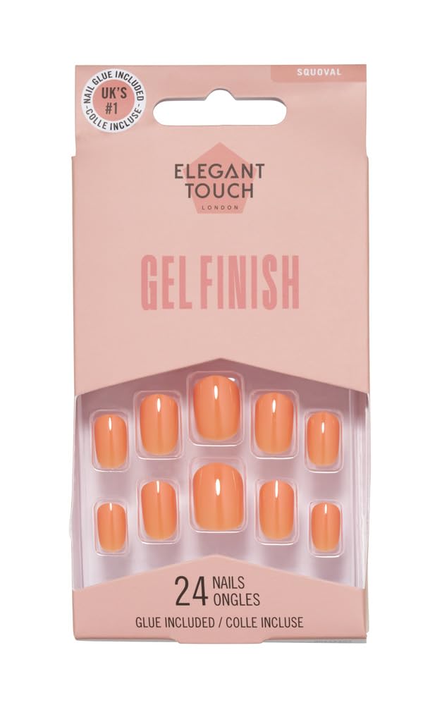 Elegant Touch Apricot Crush Nail Gel Finish 24 Nails