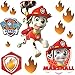 alles-meine.de GmbH 12 TLG. Set _ Fensterbilder - Paw Patrol - Feuerwehr Hund Marshall - selbstklebend + wiederverwendbar - Sticker Fenstersticker Aufkleber - Fensterbild / z..