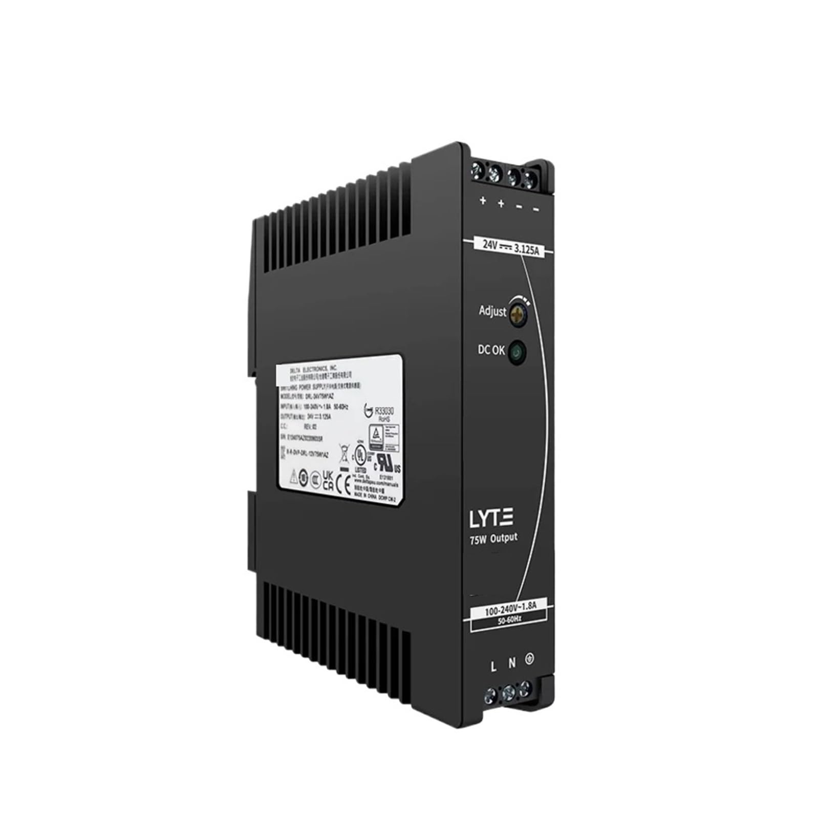 BALYDLUL DRL-24V 75W 1AZ Power Supply 24V3.125A 75W Switching Power Supply