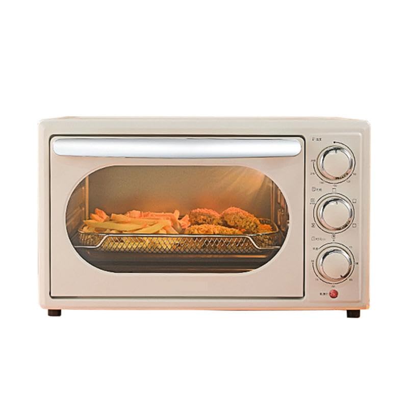 MJMLUCK Mini Horno eléctrico doméstico de 23 L, Horno eléctrico Multifuncional de 1800 W, Control de Temperatura de 0 a 230 °C, múltiples métodos de Calentamiento, freidora de Aire con circulación