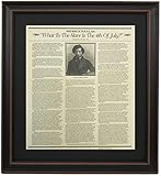 Framed Frederick Douglass Speech - What To The Slave Is The 4th Of July. Civil Rights Gift. Handmade in USA