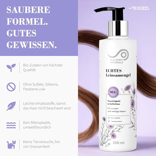 Foto von Leinsamengel für Haare & Locken Bio - Flaxseed Gel, Anti-Frizz, Curly Girl