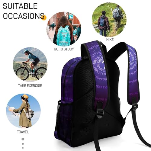 Funny Mathematical Happy Pi Day Backpack for Worker Teacher Business Hiking Travel Bag Shoulders Bag4