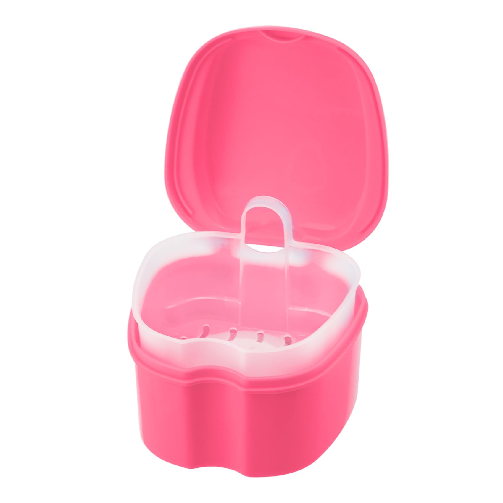 Annhua Denture Retainer Container Case Cleaning,Denture Bath Box False Teeth Storage Box