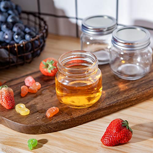 Accguan Mason Jars, Glass Jar 8Oz With Regular Lids And Bands(Silver), Ideal For Jam,Honey,Wedding Favors,Shower Favors, 24 Pack #TOP5