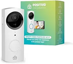 Smart Vídeo Porteiro Wi-Fi Positivo Casa Inteligente, Indoor e Outdoor, 720p HD, 30 FPS, Áudio Bidirecional, Detecção de Movimentos, Visão Noturna, Bivolt – Compatível com Alexa