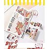 Redykat Food and Anime Washi Masking Tape Set, 12 Rolls in Multi-Style and Multi-Width, Decorative Adhesive Tapes for Journals, Cups, Scrapbooks, Laptops, Memos and DIY #3