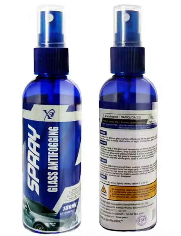 Image of Anti-Fog Spray & Rain Repellent Spray for Car Windshield Prevents Fogging for Automotive Dust Remover Cleaner In All Weather Conditions Fog Remover Which Improves Road Safety & Visibility 120ml