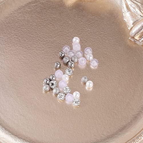 24-60Pcs 16G Replacement Balls For Body Piercing, Surgical Steel Externally Threaded Barbell Parts, Pearl Acrylic Nipple Eyebrow Ear Helix Cartilage Medusa Piercing Jewelry For Women Men (C:30Pcs 3Mm) #TOP5
