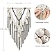 Dremisland Macrame Woven Wall Hanging Boho Geometric Woven Tapestry Beige & Grey Cotton Handmade Bohemian Art Decor with Tassel Craft Ornament for Bedroom Living Room Apartment Nursery (Grey)