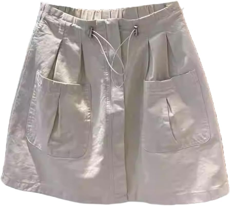 Retro Work Clothes Loose Short Skirt for Women in Summer Large Size Slim Waist Casual Pants