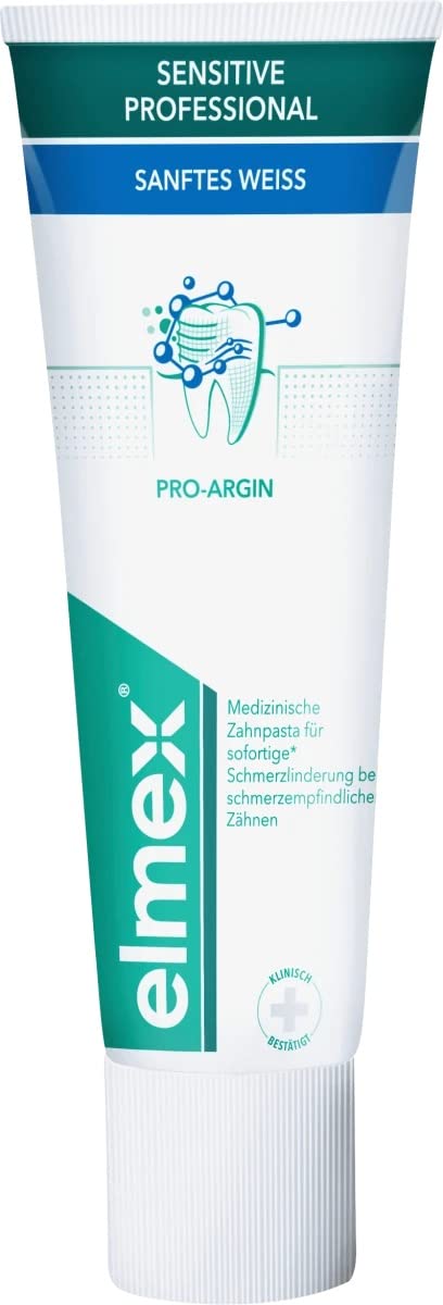 Elmex Sensitive Professional - Pasta de dientes suave (75 ml, 6 unidades de 75 ml), color blanco