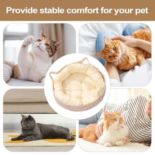 Lit pour chats et petits chiens, coussin nid en corde de coton tressé - 5