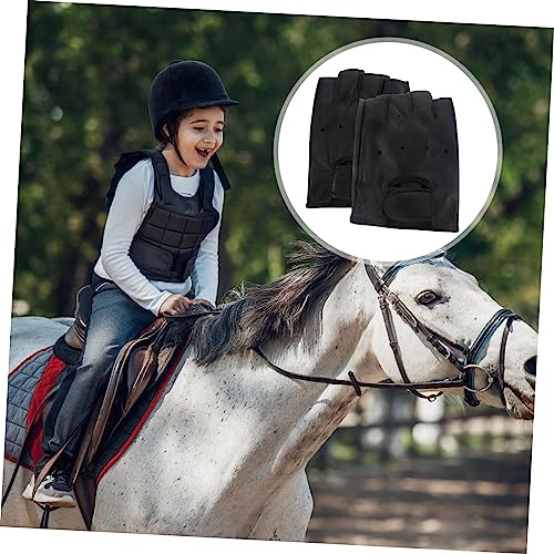 Kids Half Finger Gloves Kids Leather Gloves Half Finger Outdoor Sports for Children4