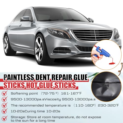 Image of CroBlissful 1 Pc Paintless Dent Repair Glue Sticks PDR Glue Hot Sticks Paintless Dent Repair Tool for Car Restoration Remover Tool Set (Red)