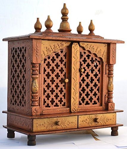 Wooden Pooja Mandir |Indian| |Hindu| |Decorations| |Puja| |God Satyanarayana| |Temple| |Cabinet| |Bhagwan| |Stand| |Mandapam| |Wall| |Hanging| Decor for Home