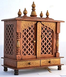 Wooden Pooja Mandir |Indian| |Hindu| |Decorations| |Puja| |God Satyanarayana| |Temple| |Cabinet| |Bhagwan| |Stand| |Mandapam| |Wall| |Hanging| Decor for Home