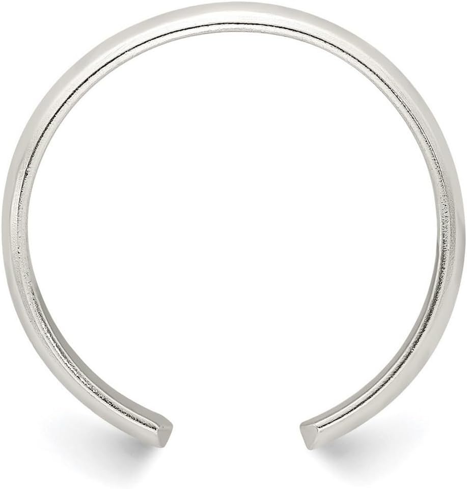 925 Sterling Silver Solid Polished toe ring 3mm Wide toe ring for Women