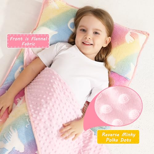 Image of Lasoftan Toddler Nap Mat with Pillow and Blanket, Extra Large Rolled Napping Mats,Slumber Bags for Boys Girls,Kids Sleeping Bag for Daycare, Preschool Travel Camping